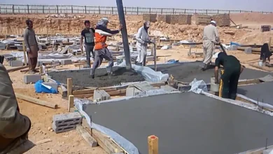 درجة الحرارة المسموح به لصب الخرسانة